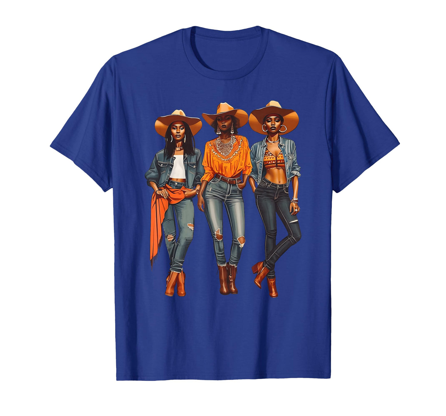 Black Cowgirl Western Rodeo Melanin Black History Texas T-Shirt