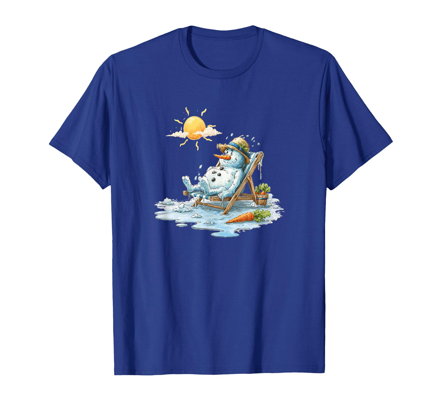 Smelting Snowman in Vacation for Sunbath Lovers T-Shirt