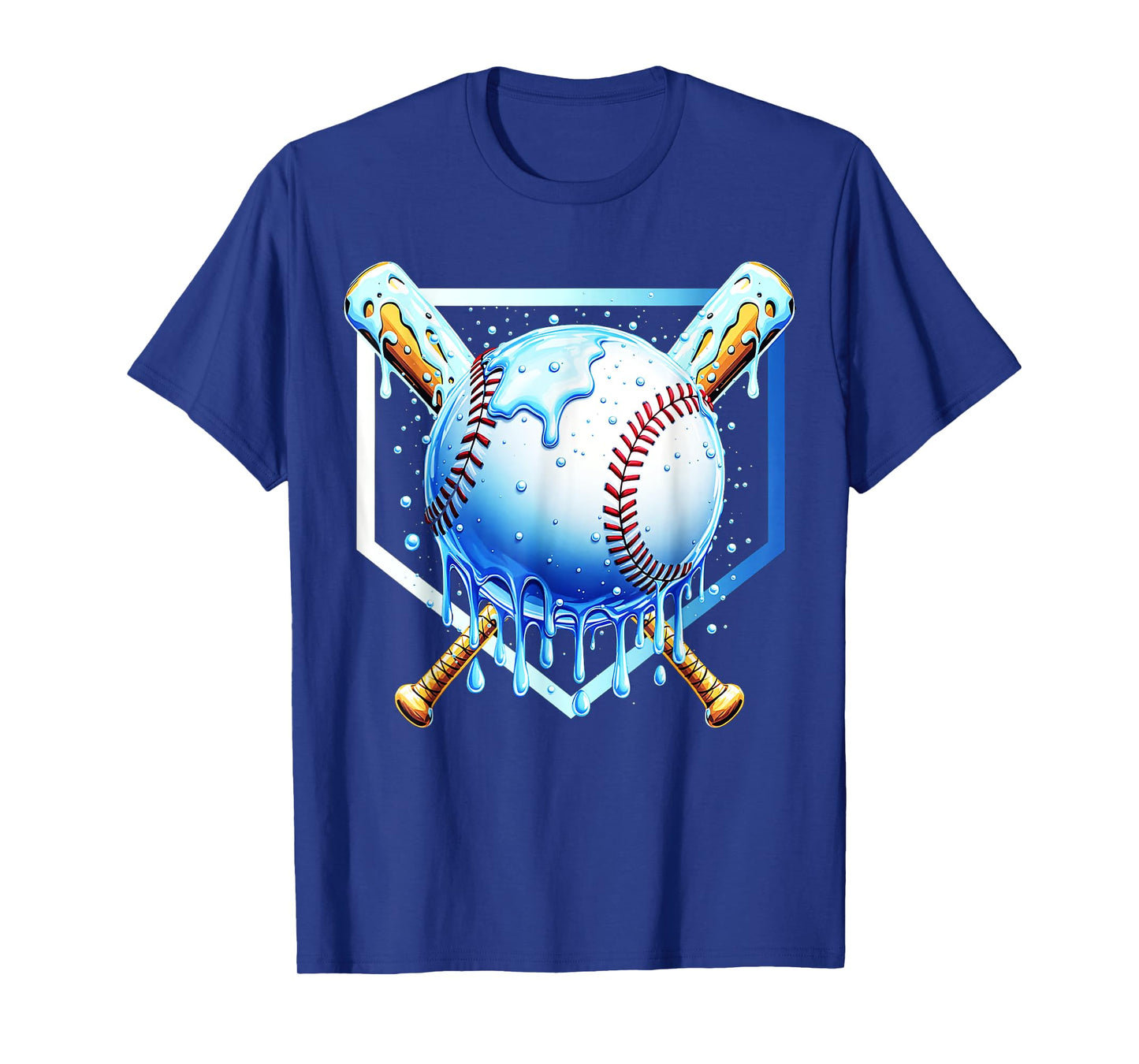 Baseball Home plate Ice Cream Drip Sprinkles Drip T-Shirt