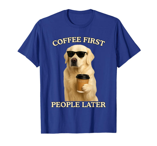 English Cream Golden Retriever Gifts Mom Dad Coffee Puppy T-Shirt