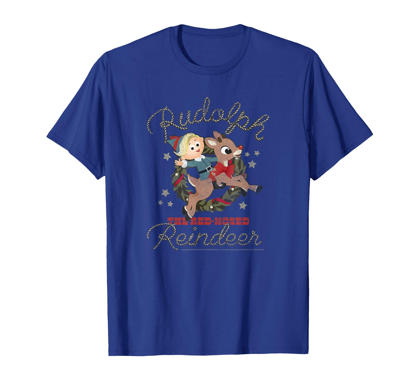 Rudolph and Hermey Country Western Rodeo Vintage Christmas T-Shirt
