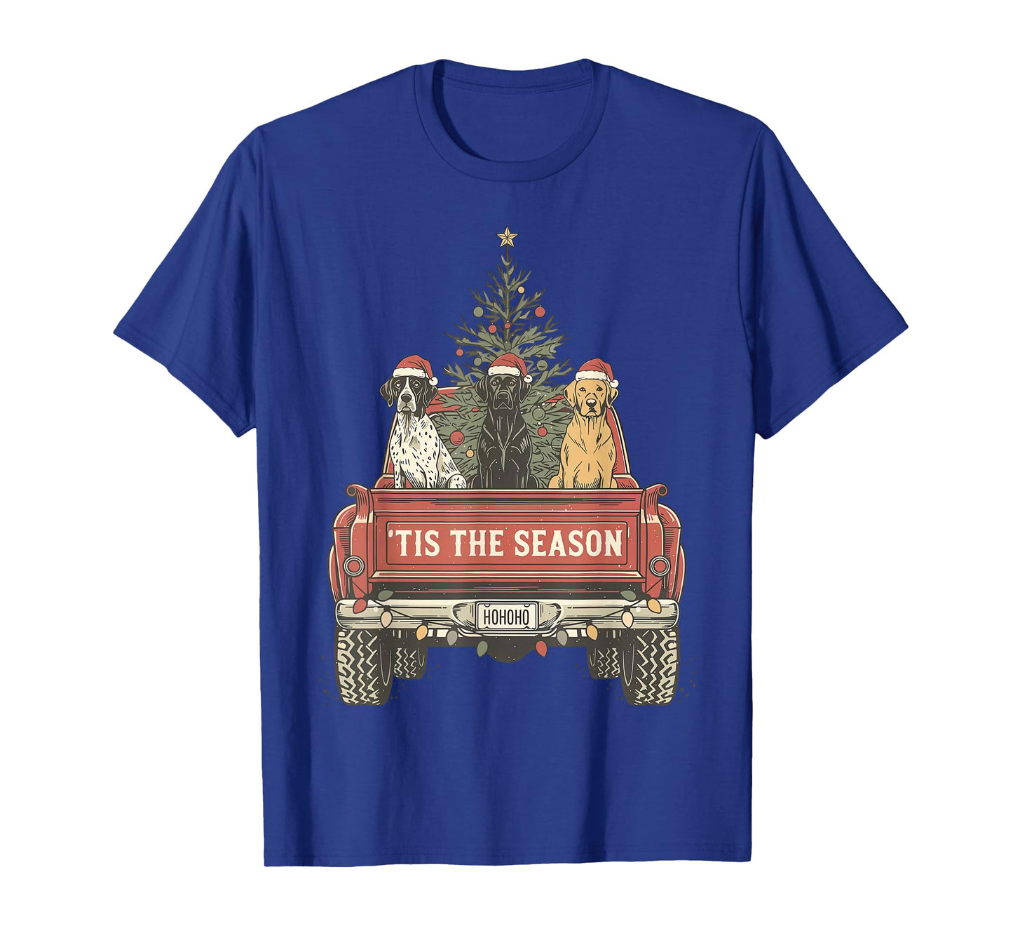 Tis The Season Hunting Dogs Car Truck Christmas Tree Holiday T-Shirt
