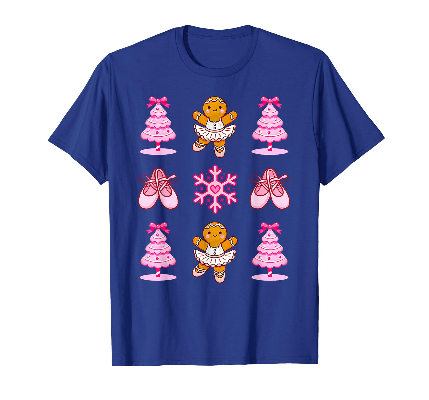 Ballerina Gingerbread Ballet Shoes Dance Teacher Christmas T-Shirt
