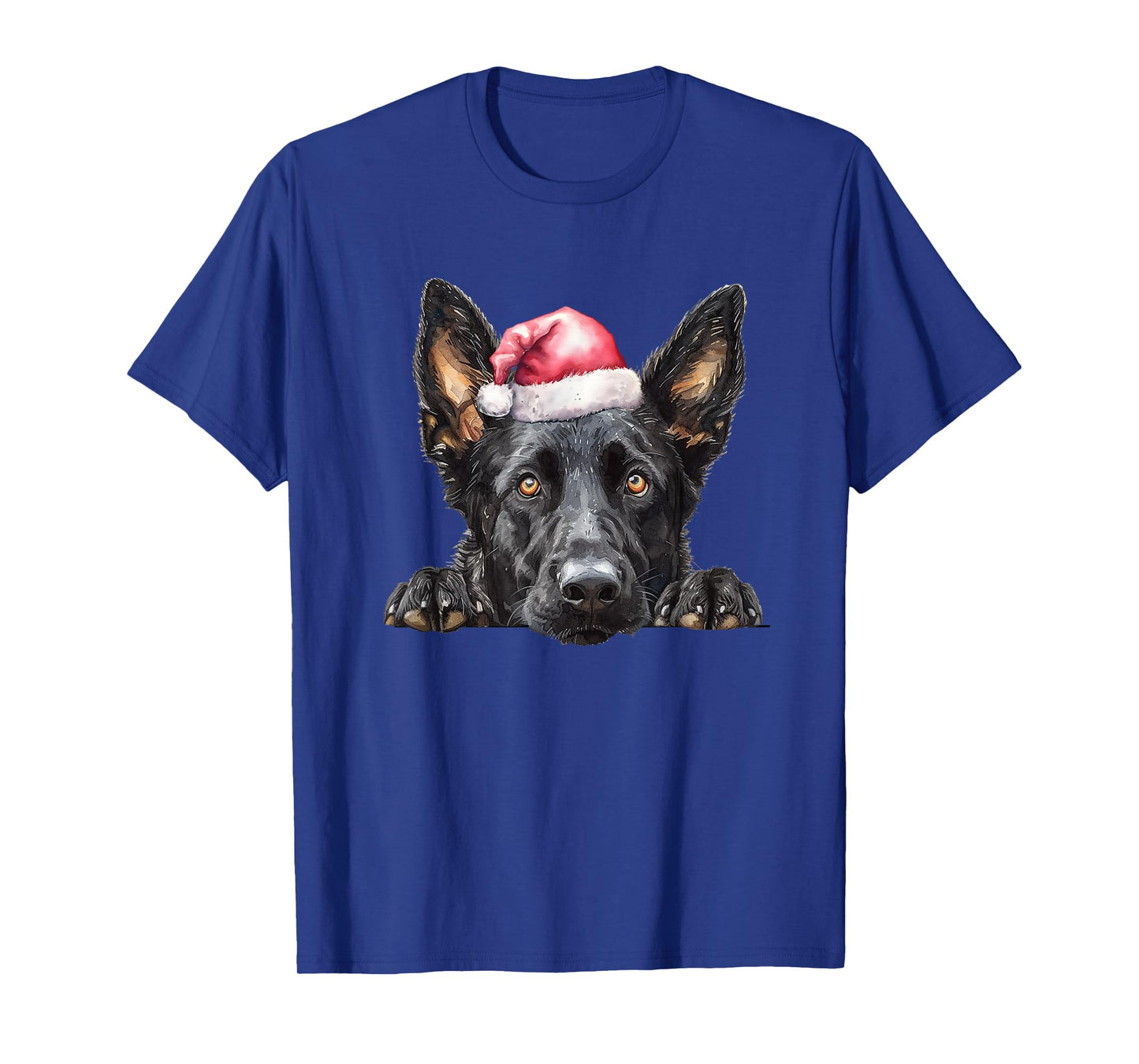 Dutch Shepherd Dog Santa Clause Hat Xmas Christmas T-Shirt for Men Women