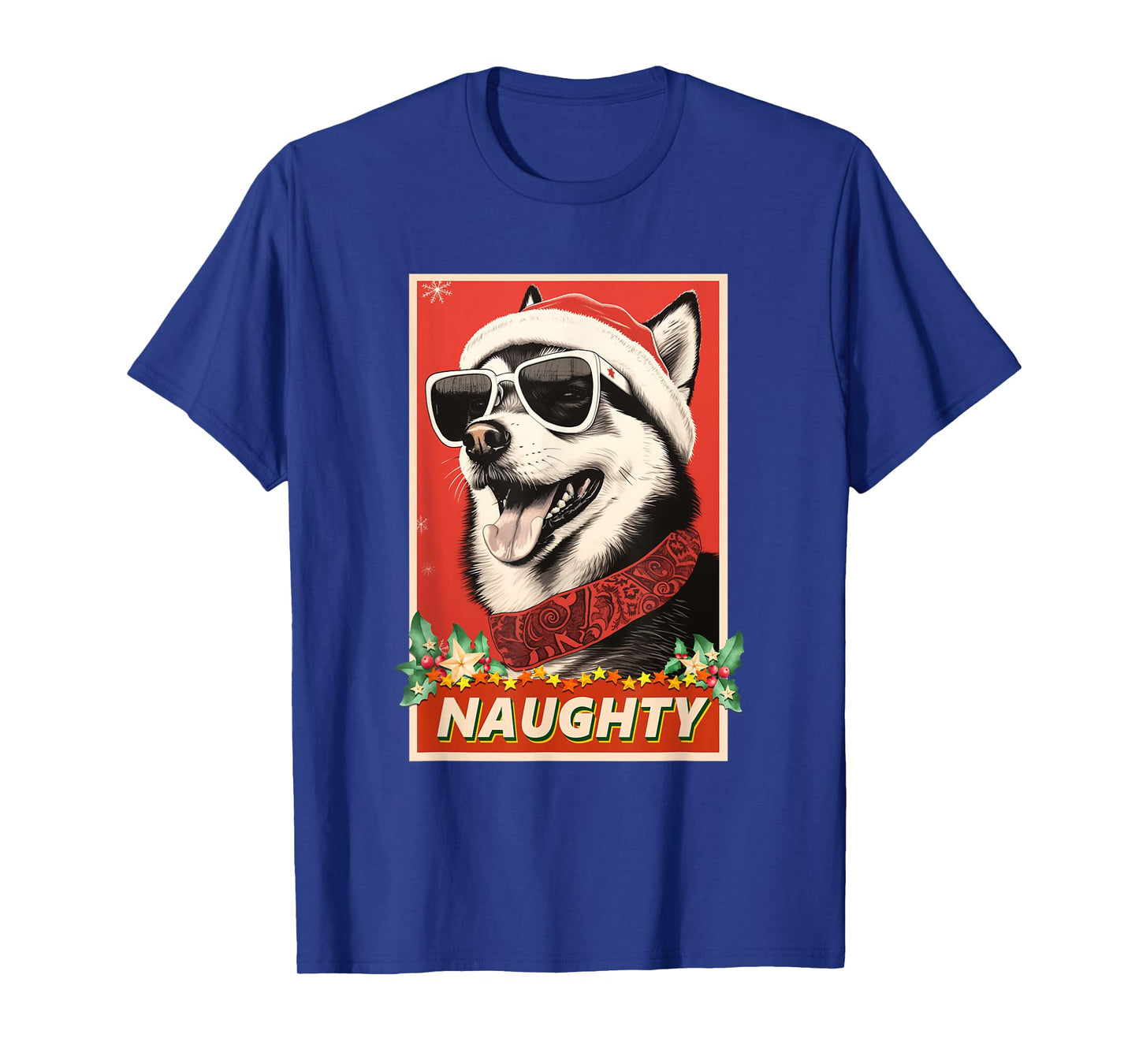 Funny Alaskan Klee Kai Christmas Naughty T-Shirt