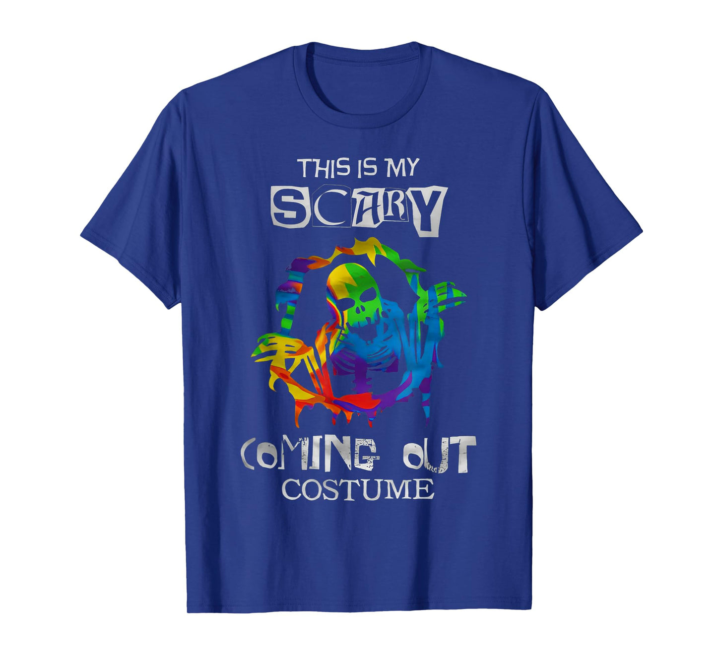 Scary Coming Out Costume Gay Halloween Funny Lgbt Pride T-Shirt