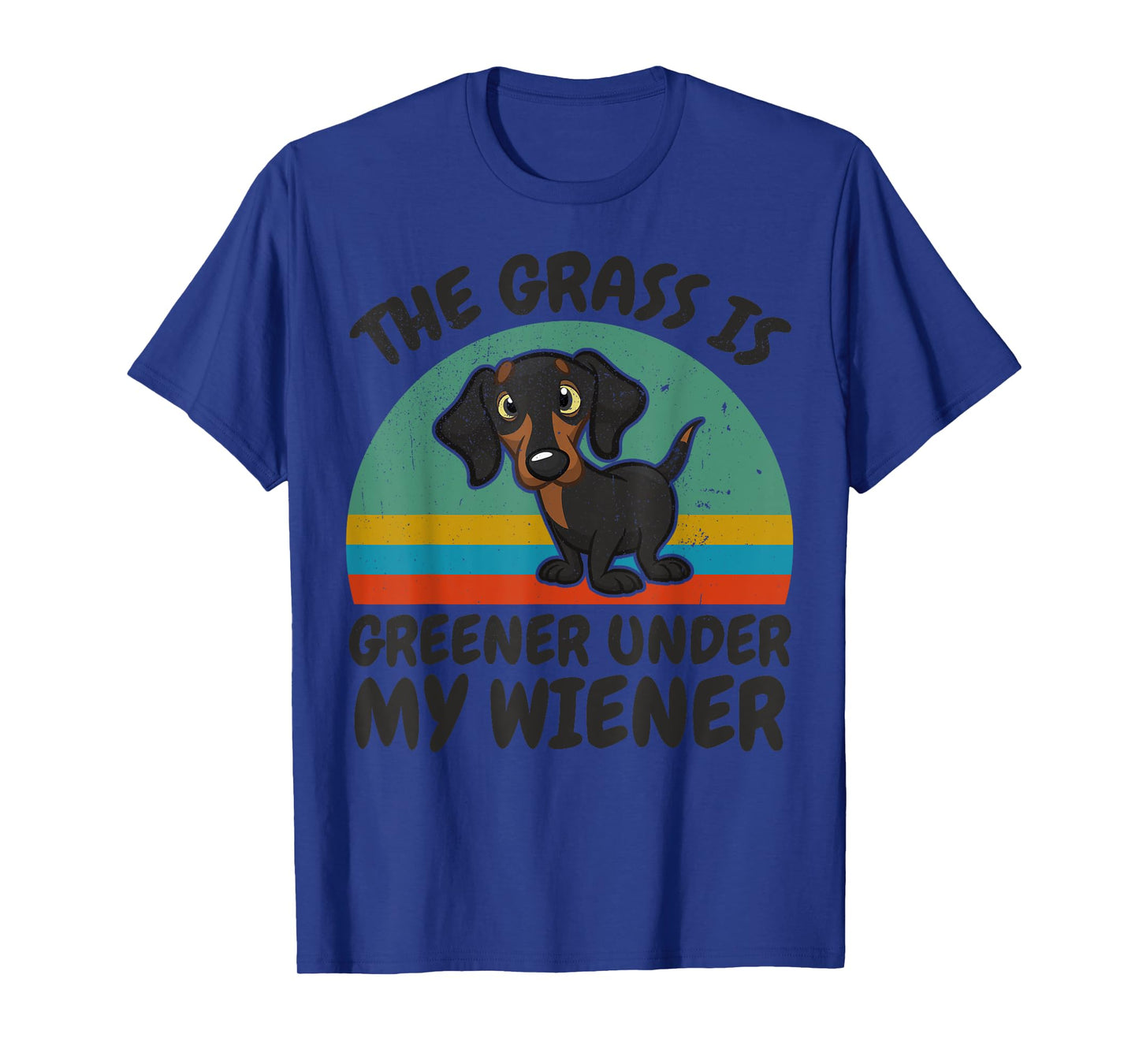 Dachshund-Shirt The Grass Greener Under My Wiener-Dog Funny T-Shirt