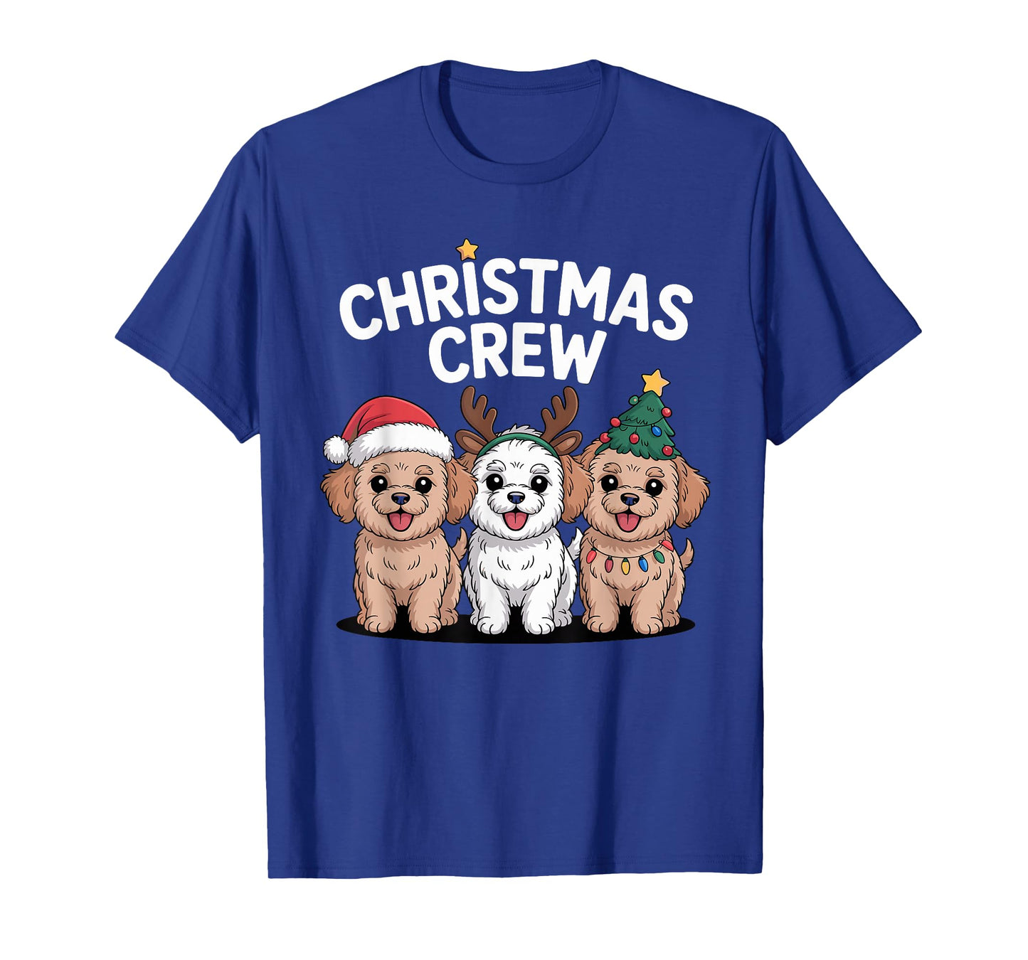 Christmas Crew Xmas Puppy Mix Dog Funny Christmas Shi-Poo T-Shirt