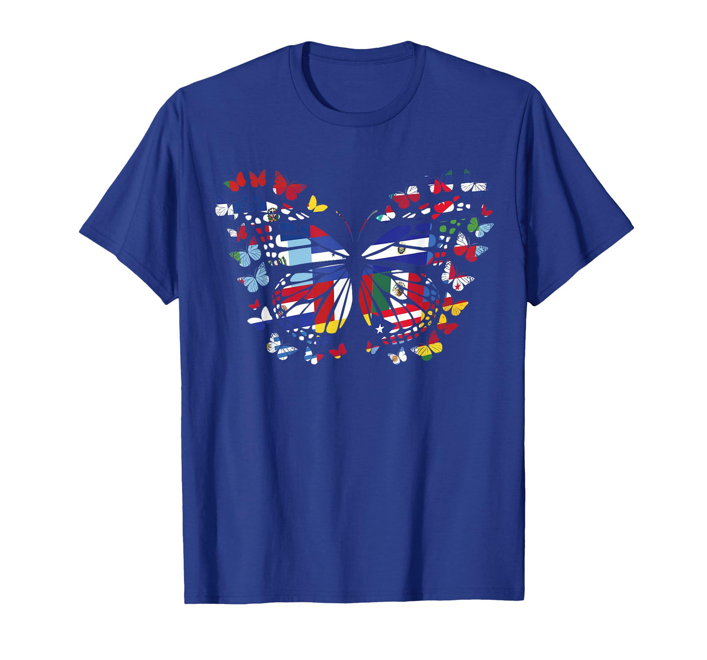 butterfly Hispanic Heritage Month Hispanic Flag T-Shirt
