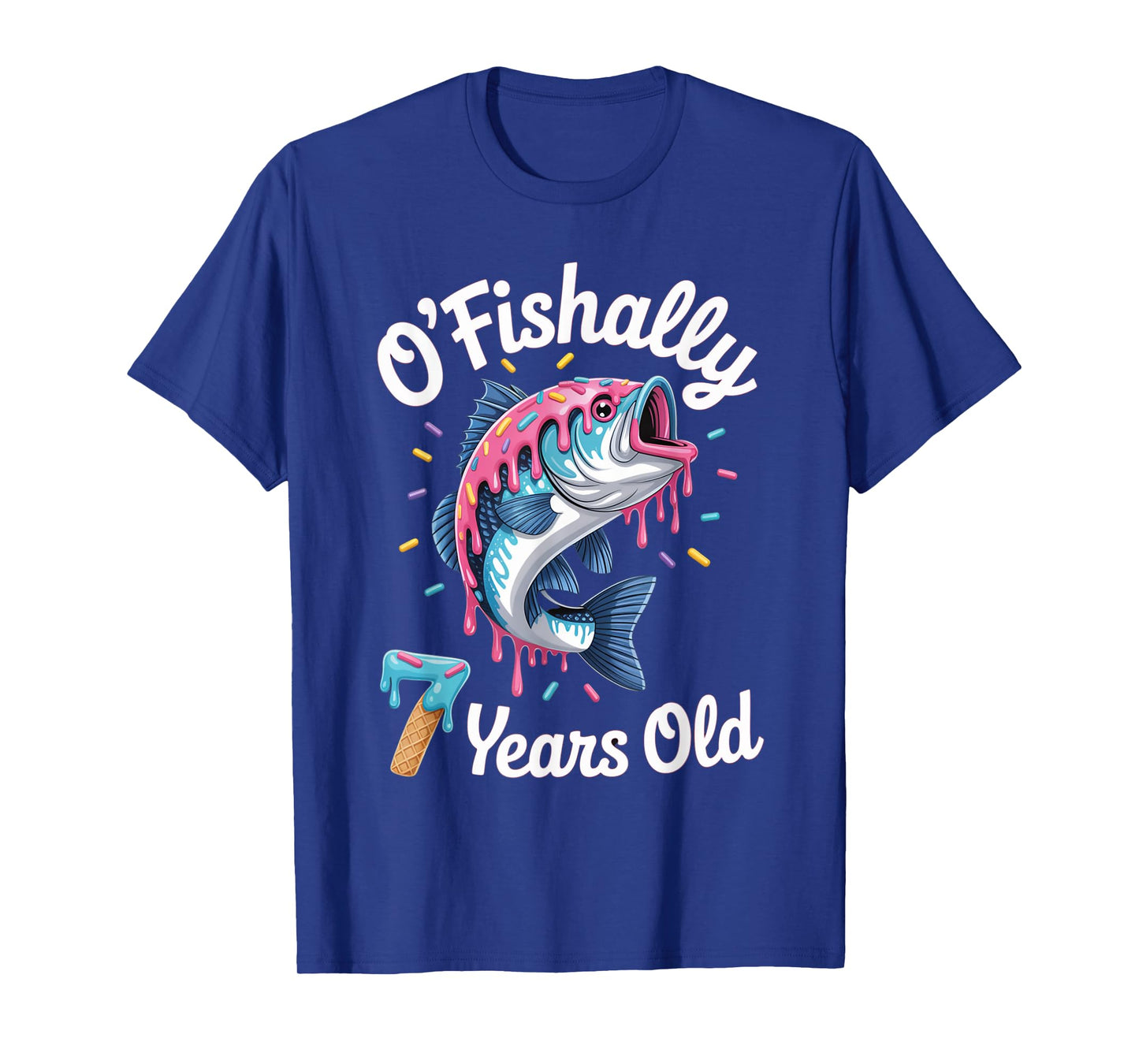 OFishally 7 Year Old Fishing Birthday Party Theme 7th Fish T-Shirt