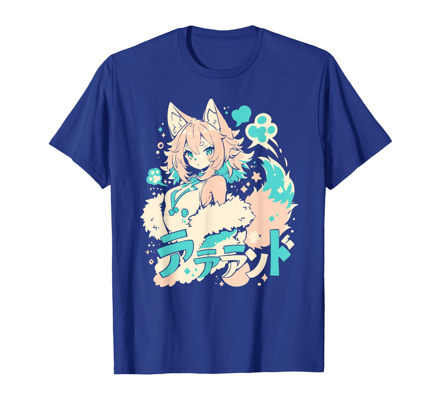 Wolf Furry Animal Girl Cute Anime manga Retro Japan T-Shirt