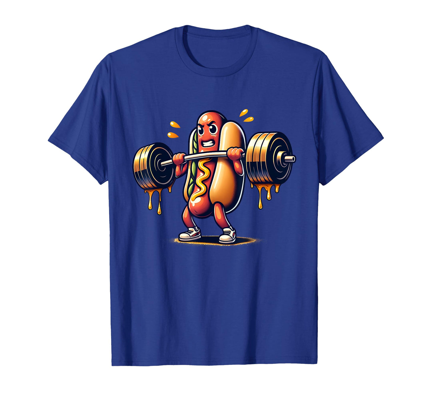 Deadlift Weightlifting Funny Fitness Workout Hot Dog Lover T-Shirt for Men Women Girls Kids