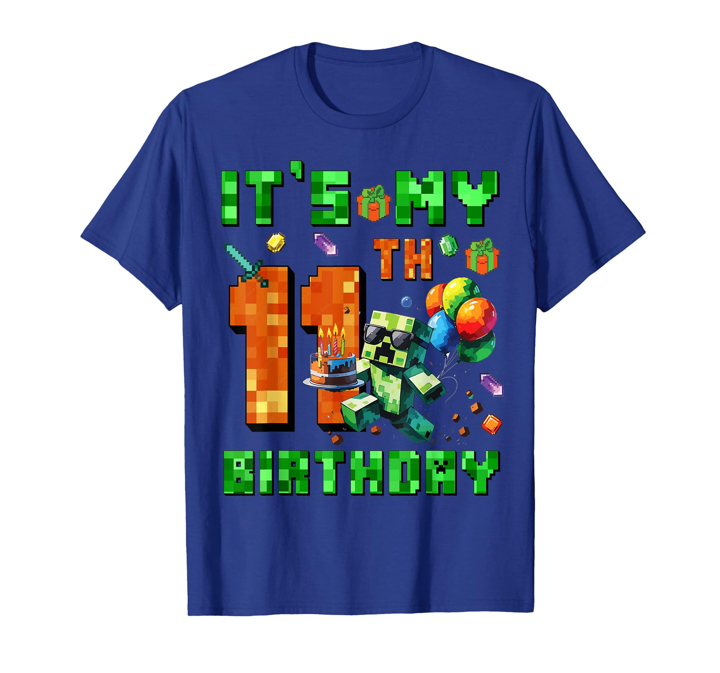 It's My 11th Birthday Pixel Number Video Game Gamer T-Shirt