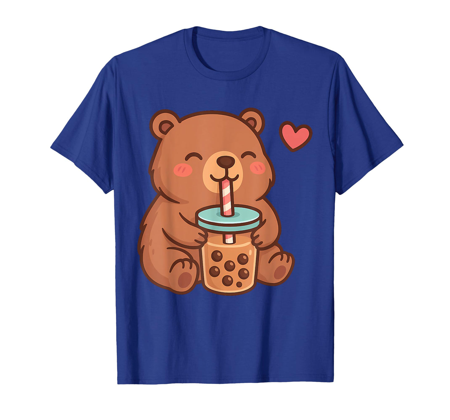 Cute Bear Kawaii Anime Drinking Bubble Tea Lover Girls T-Shirt