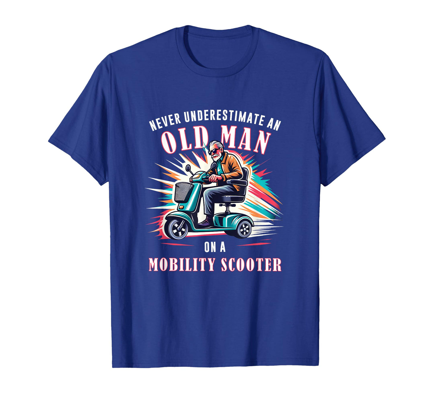 Funny Classic Old Man Mobility Scooter Rider T-Shirt