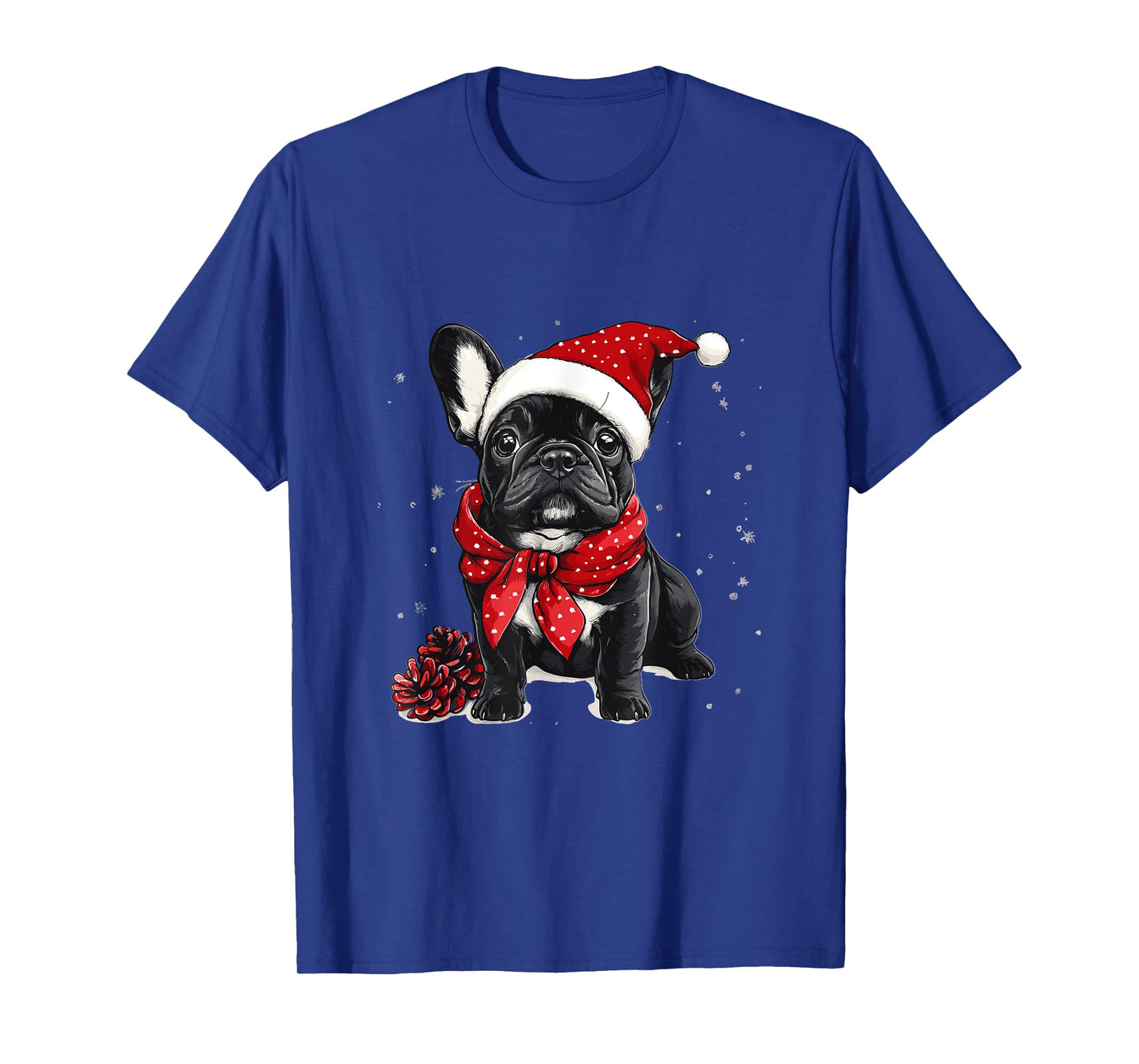 Cute French Bulldog Frenchie Dog Christmas Merry X-mas T-Shirt