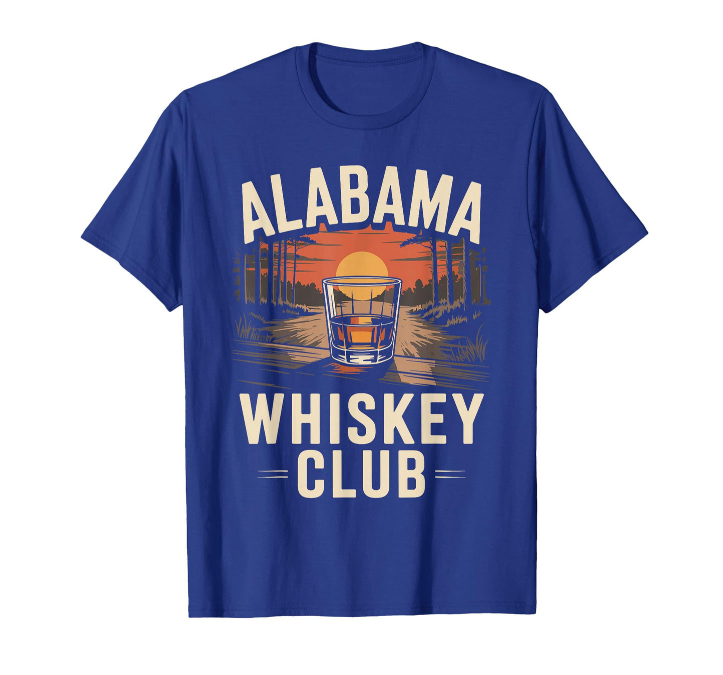 Alabama Whiskey Club Retro Sunset Whiskey T-Shirt