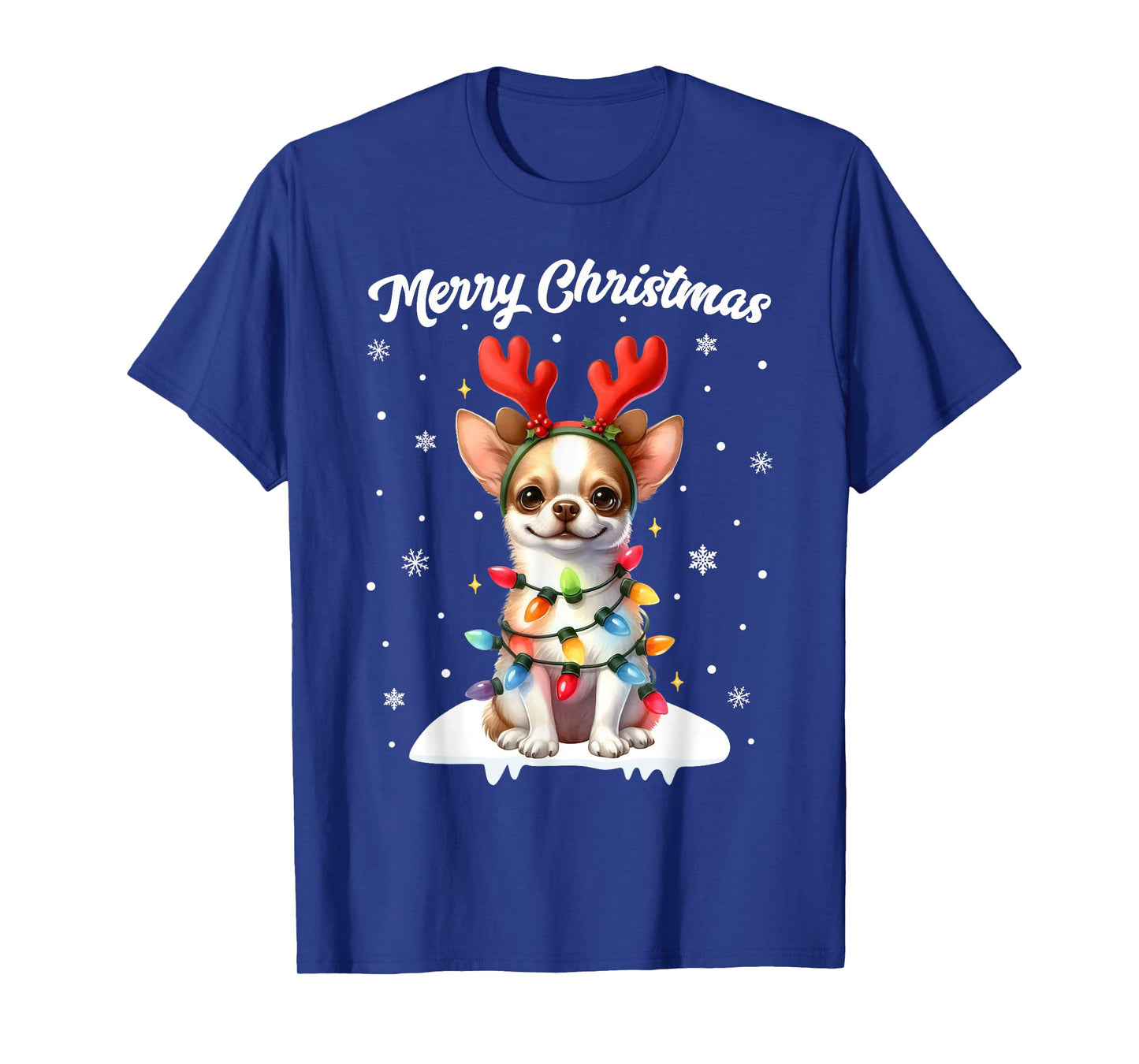 Christmas Pajamas Men Women Kids Christmas Chihuahua Dog T-Shirt
