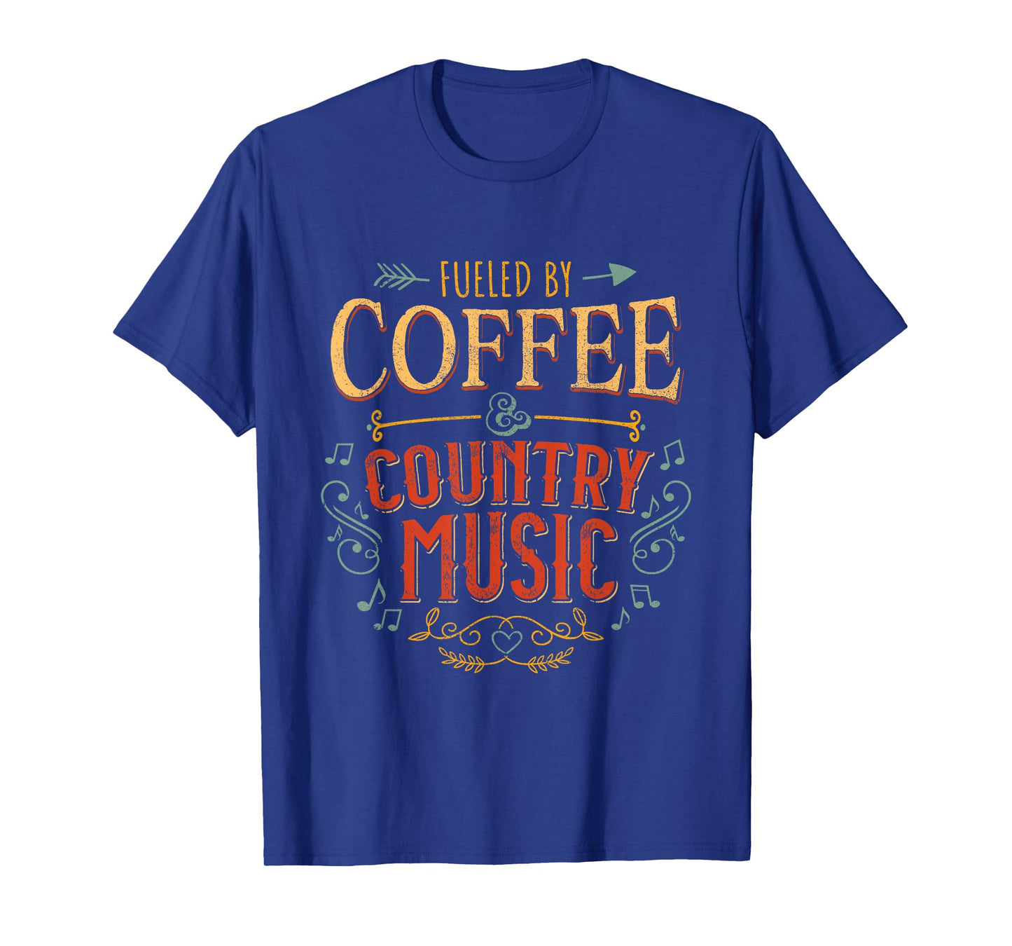 Fueled By Coffee and Country Music Cowgirl Coffee Drinker T-Shirt