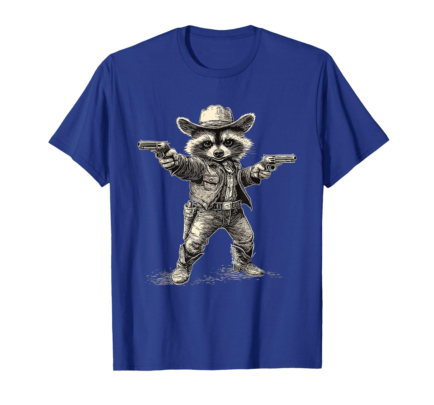 Vintage Raccoon Cowboy Cowgirl Trash Panda Western Country T-Shirt