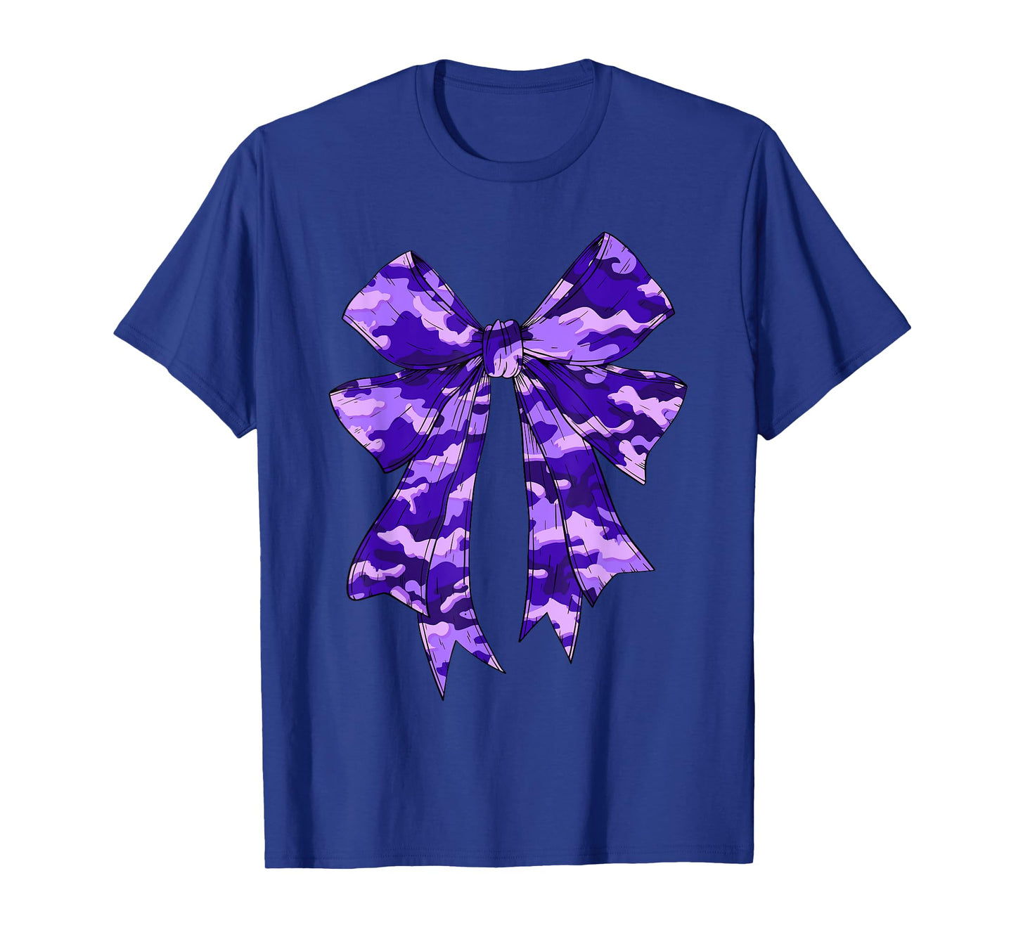Purple Camouflage Camo Coquette Bow Hunting Kids Women Girls T-Shirt