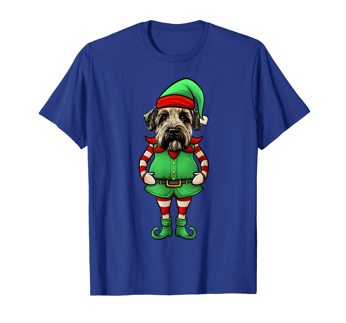 Funny Christmas Elf Soft Coated Wheaten Terrier Dog T-Shirt