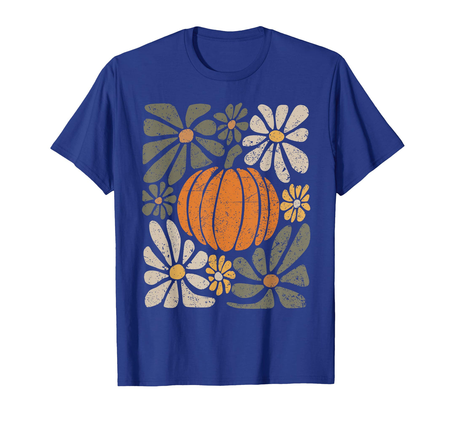 Wildflower Pumpkin Season Autumn Fall Leaves Thanksgiving T-Shirt