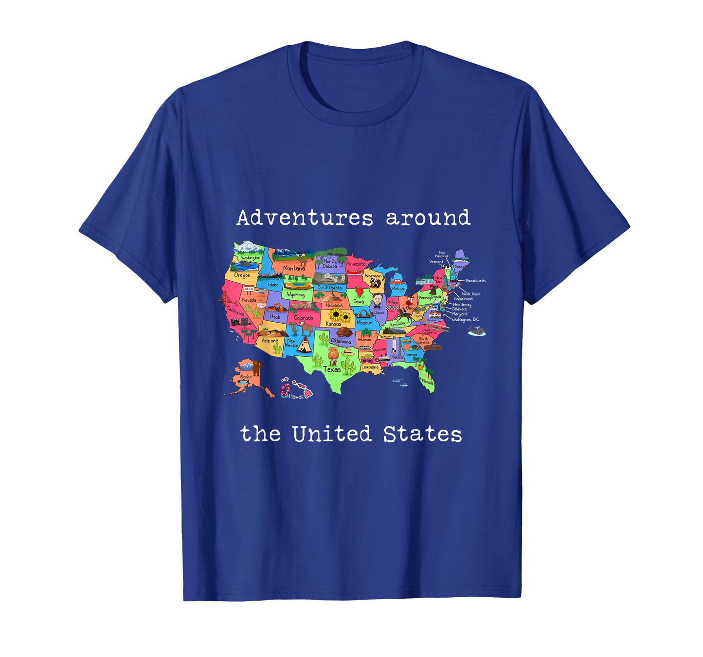 United States Design - Travel America USA Map T-Shirt