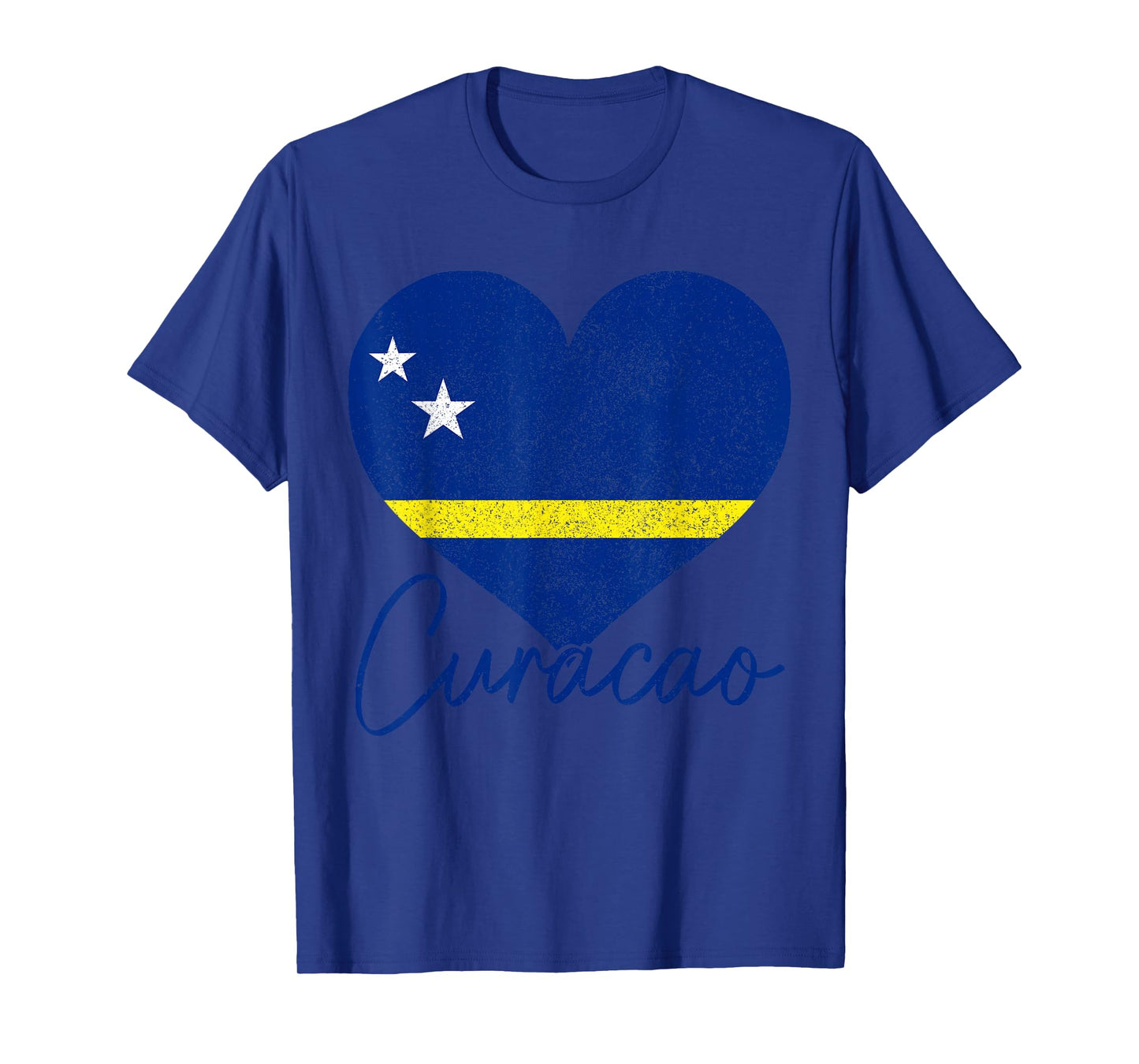 Curacao Flag Heart Caribbean Souvenir T-Shirt