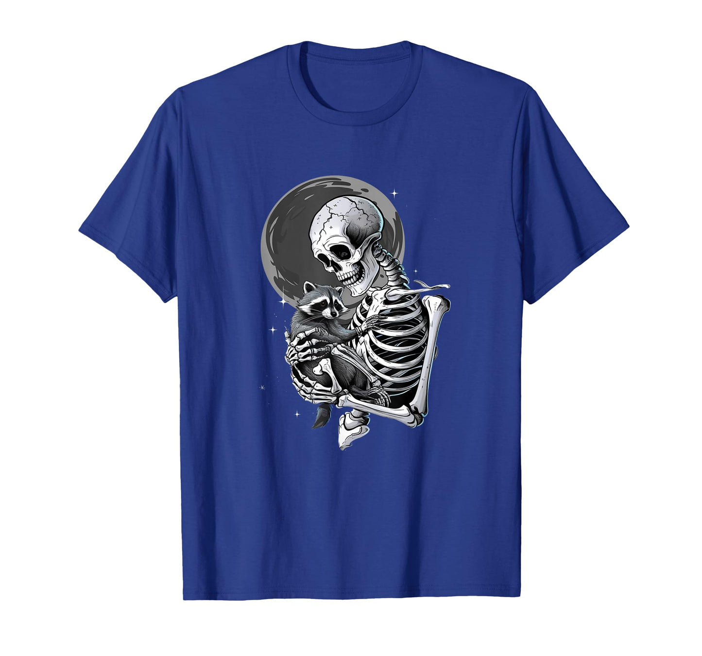 Raccoon Skull Cute Skeleton Halloween Men Women Kids T-Shirt