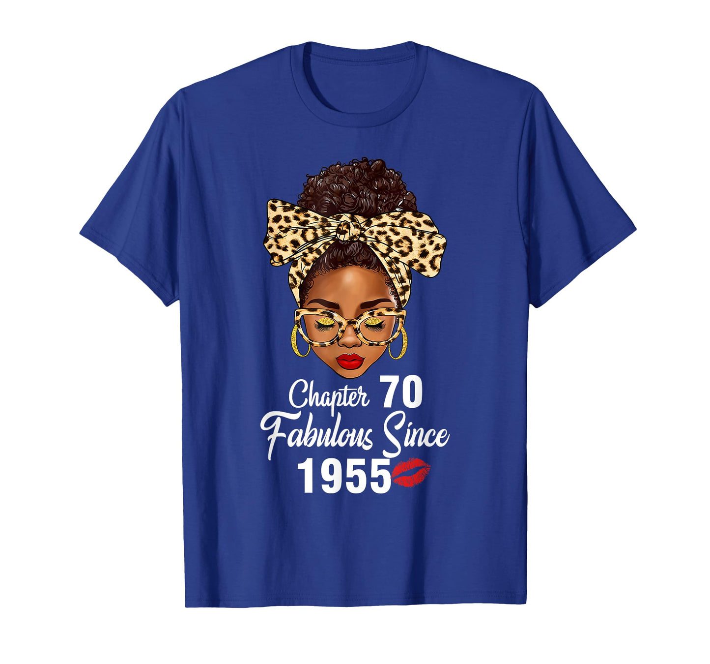 Chapter 70 Fabulous Since 1955 70th Birthday Women Leopard T-Shirt