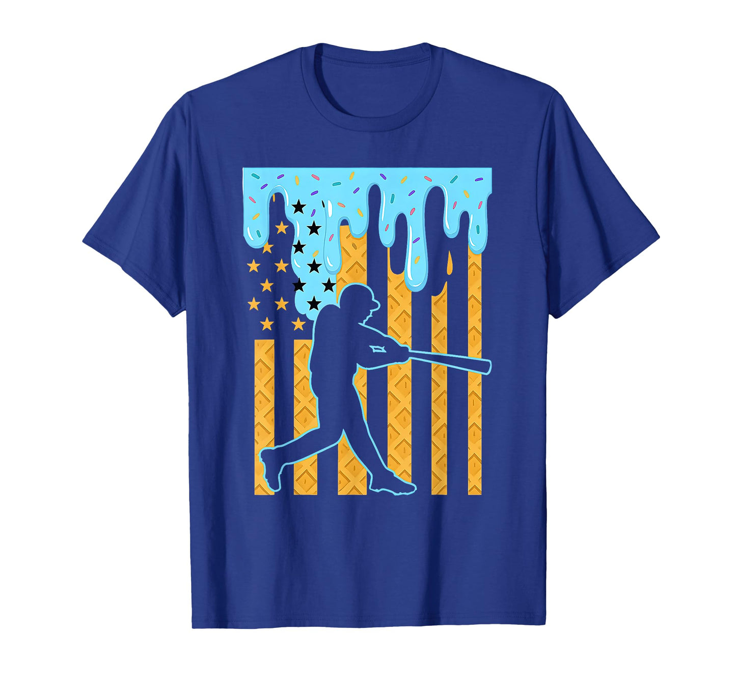 Baseball Flag US Drip Ice Cream Drip Youth Boys T-Shirt
