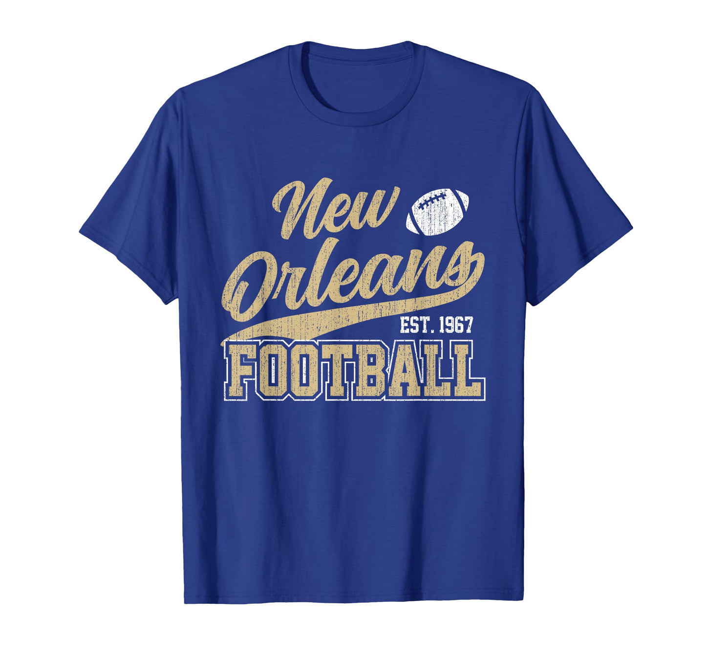 New Orleans Distressed Football Team Fan Sports T-Shirt
