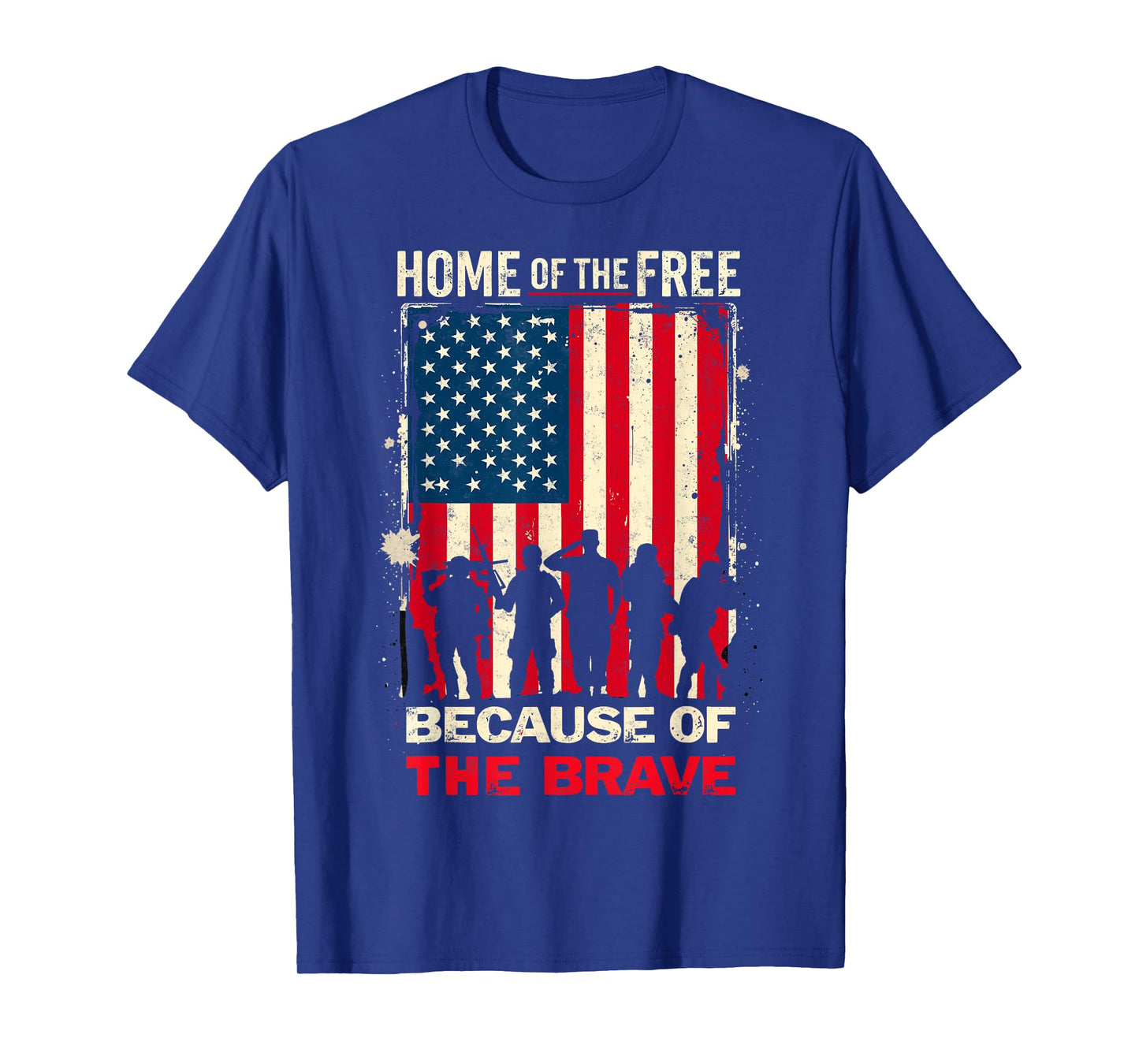 Home of a Free Because of The Brave US Flag Patriotic Proud T-Shirt