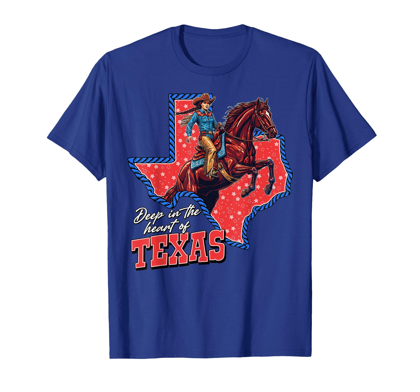 Deep in the Heart of Texas Cowgirl State Pride Cowboy T-Shirt