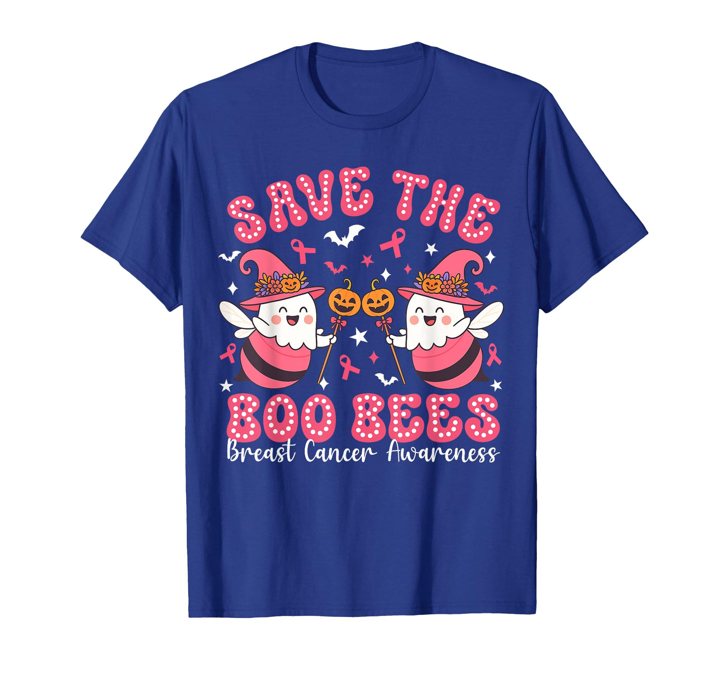 Save The Boo Bees Funny Breast Cancer Awareness Halloween T-Shirt