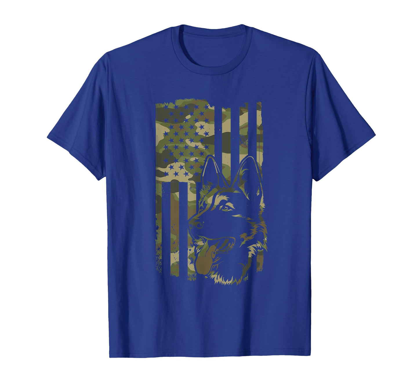 German Shepherd Dog - Dog Lover Shepherd USA Flag 4th July T-Shirt