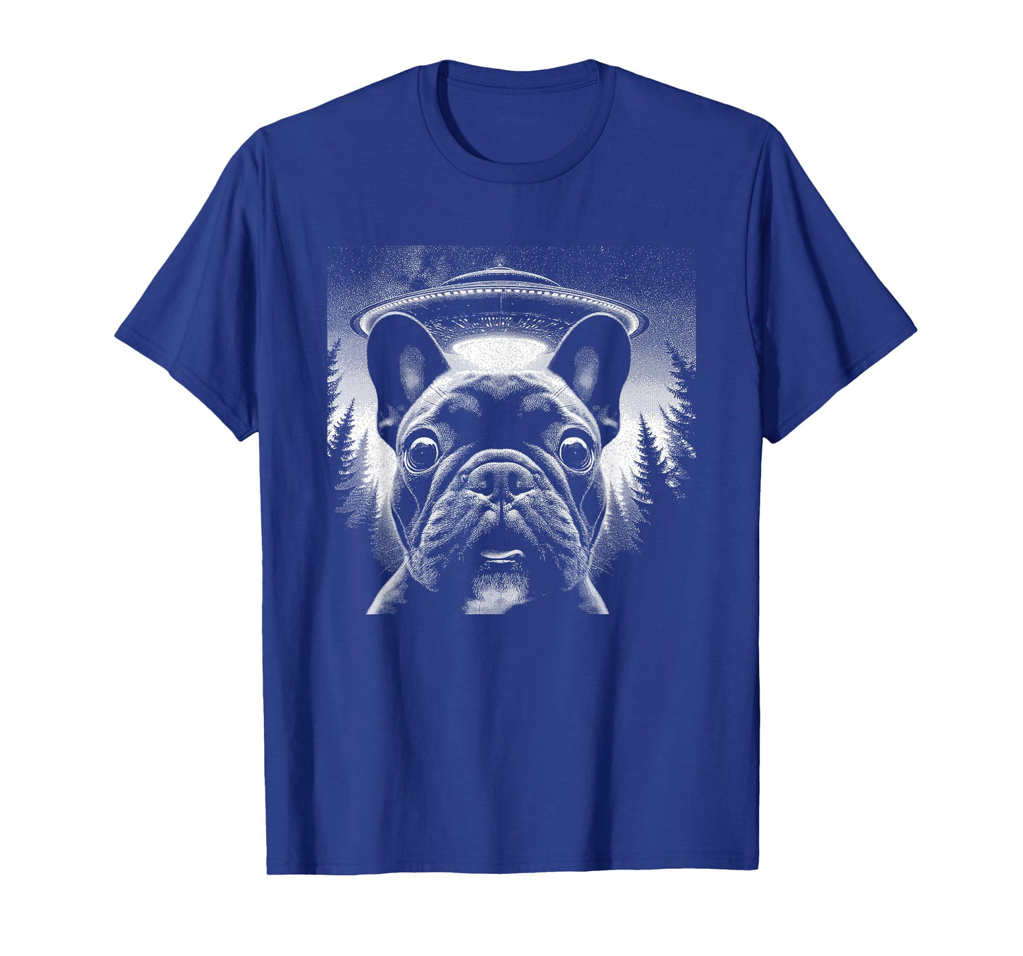 French Bulldog Selfie With UFO - Funny Graphic Alien Lover Men Women Kids T-Shirt