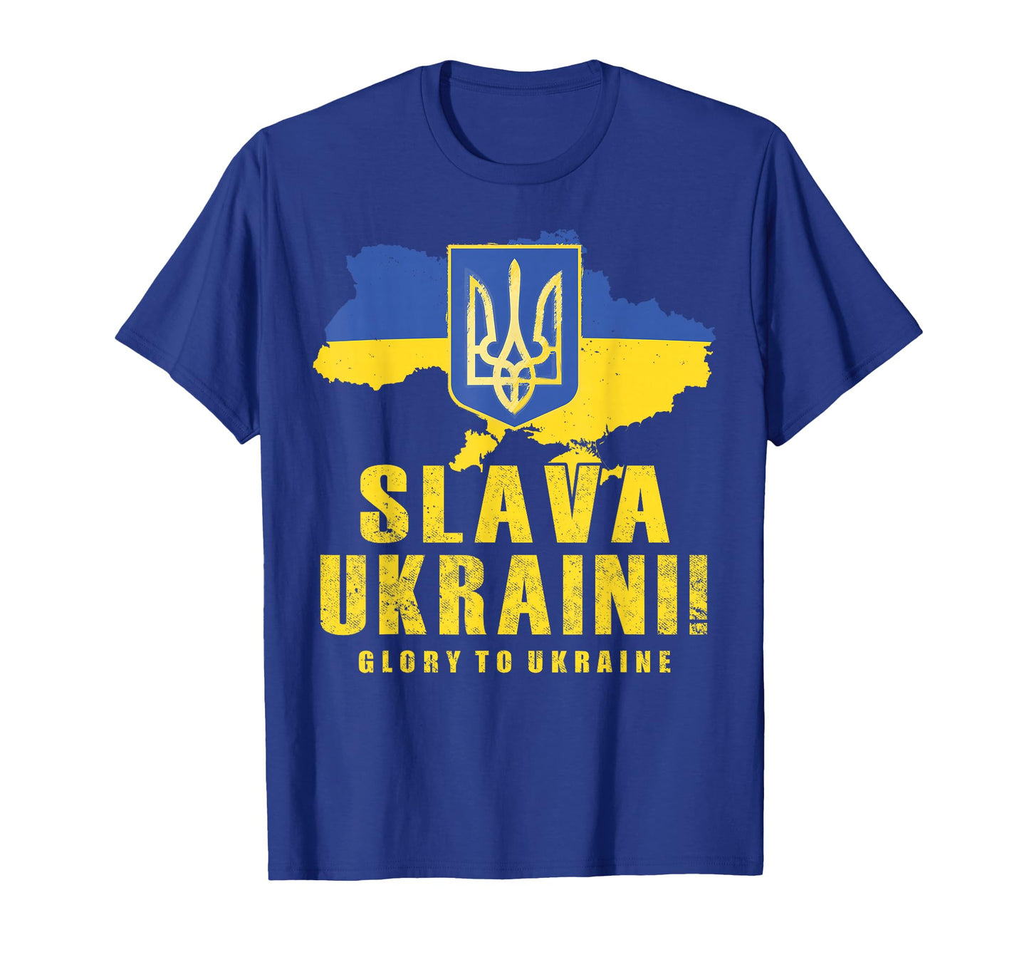 Ukraine Slava Ukraini Tryzub Glory to Ukraine Flag Map T-Shirt