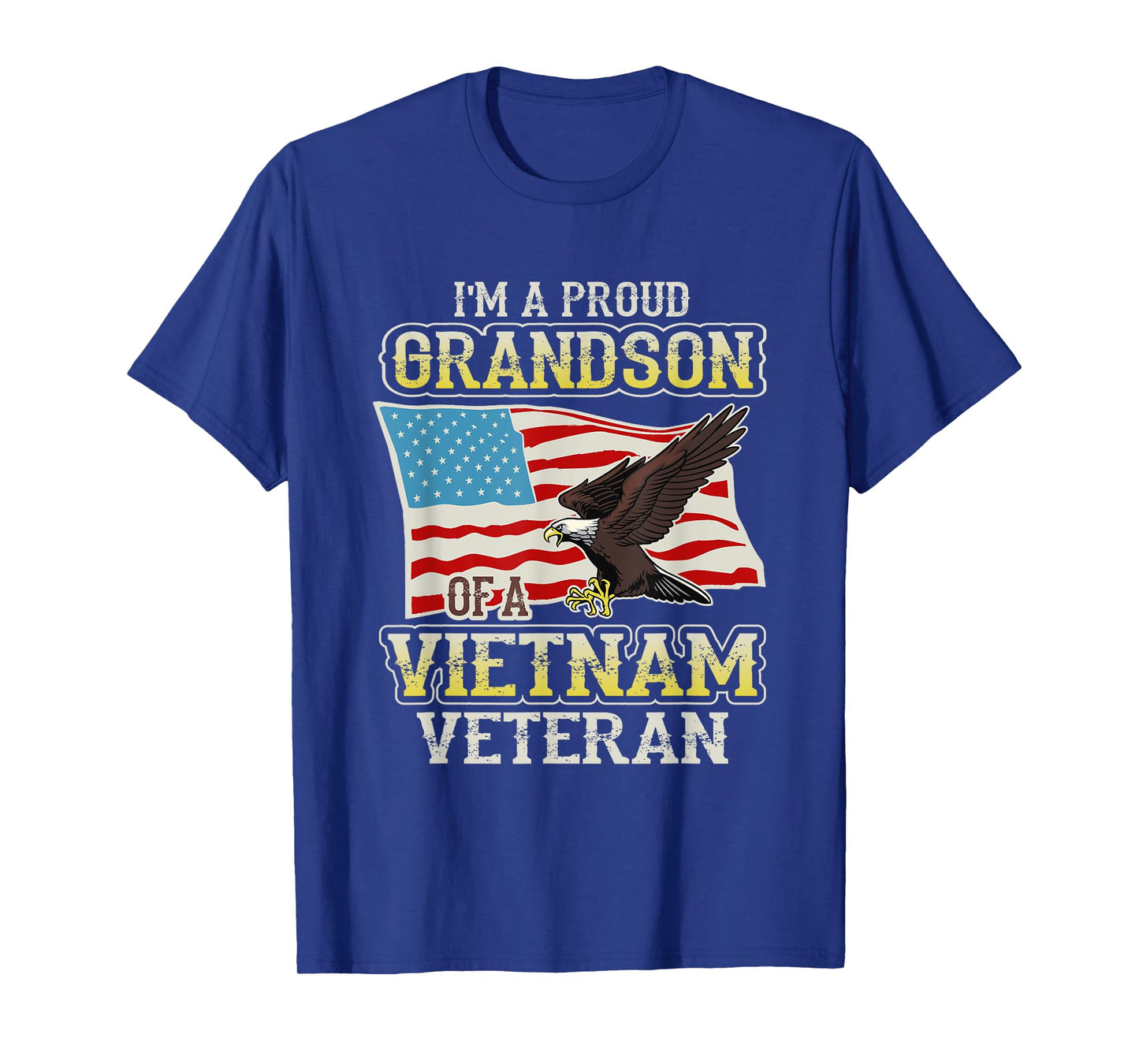 Vietnam Veteran Shirt Proud Grandson Tees Men Kids Boys Gift T-Shirt