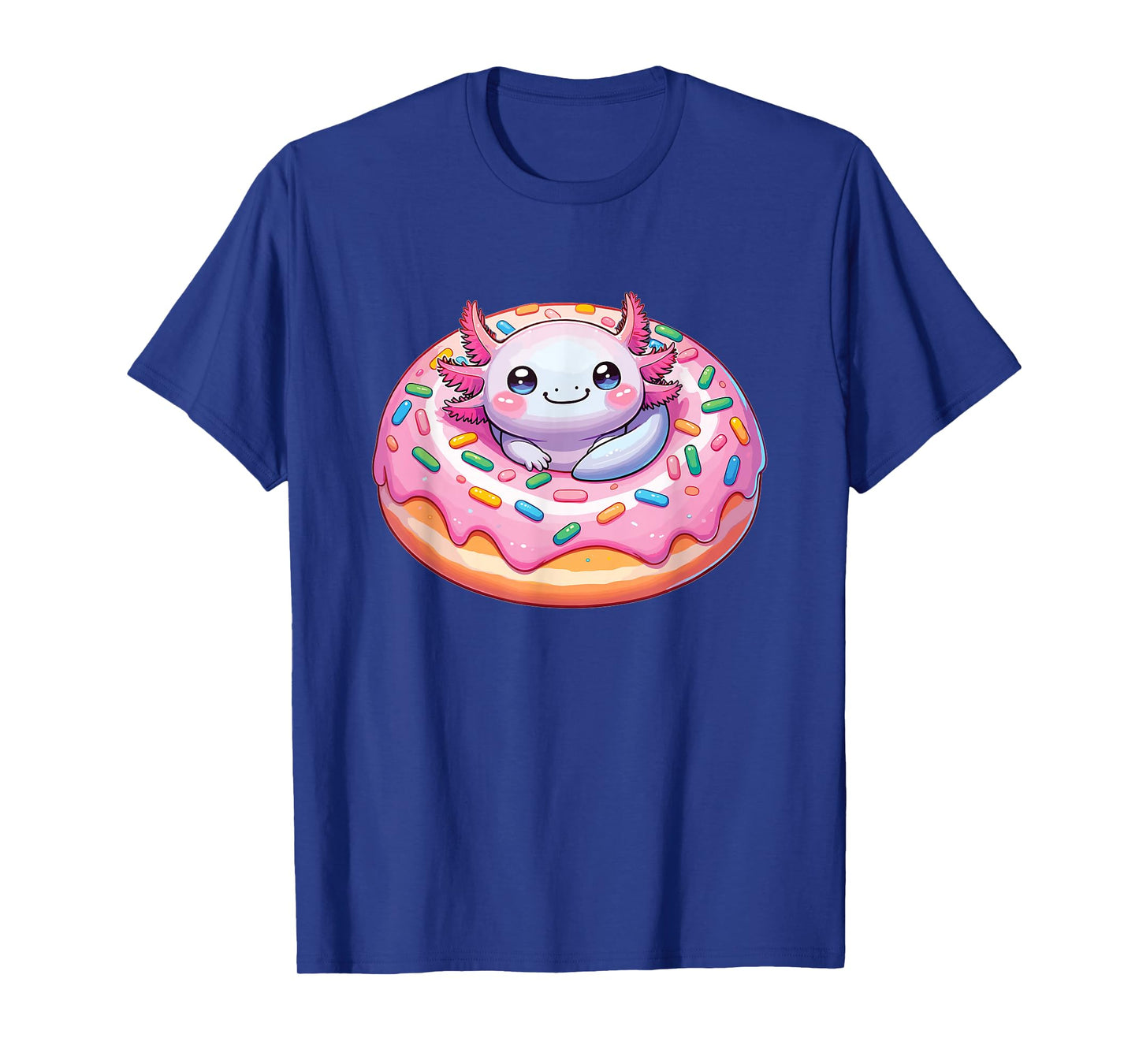 Axolotl In Sweet Donut Funny Axolotl Fast Food T-Shirt
