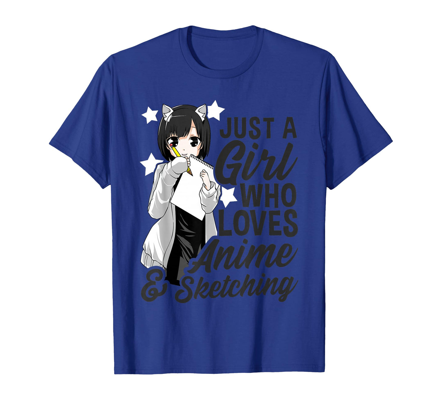 Just a Girl Who Loves Anime and Sketching Drawing T-Shirt