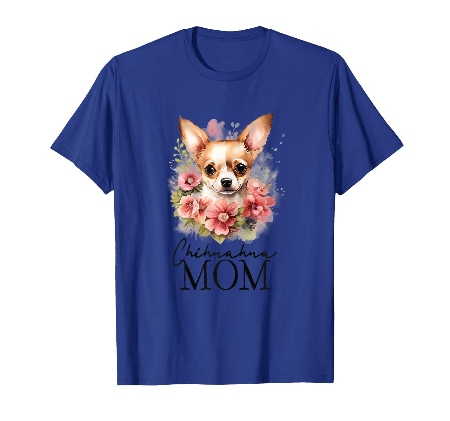 Chihuahua Mom Vintage Flowers Floral Dog Mom T-Shirt