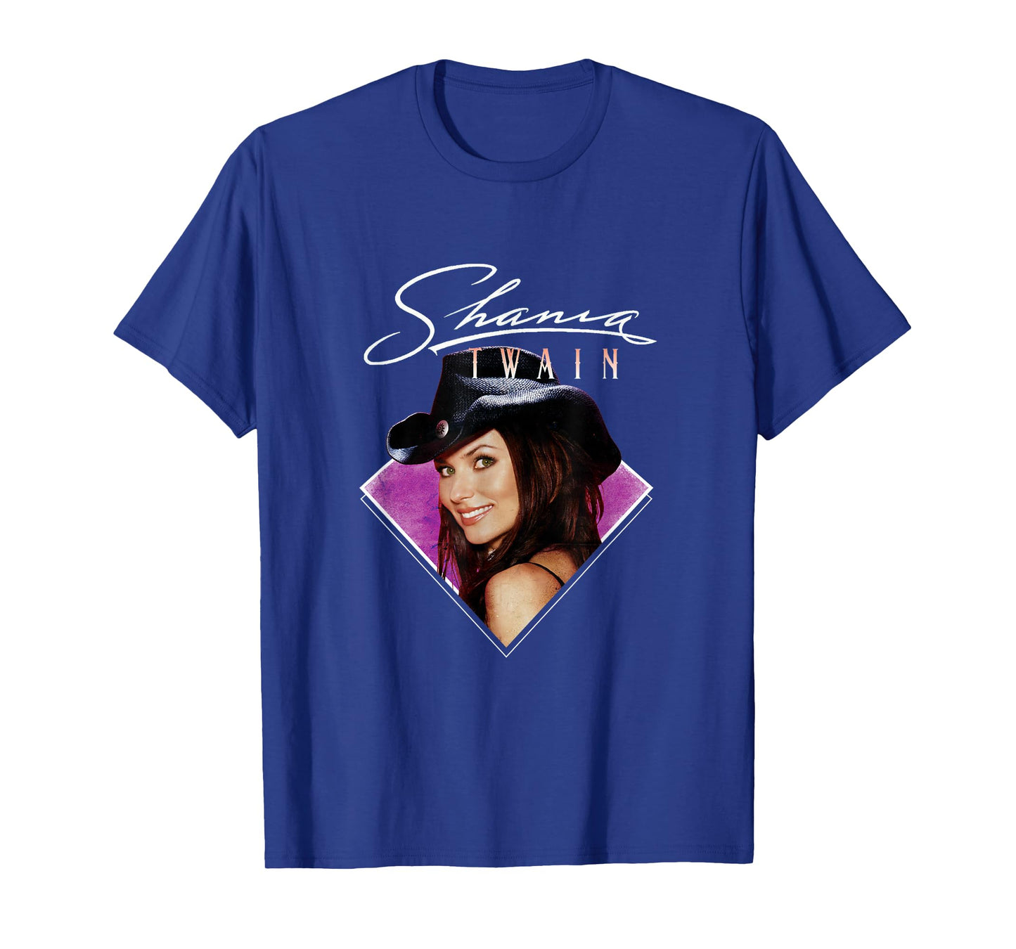 Official Shania Twain Purple Photo White Text T-Shirt