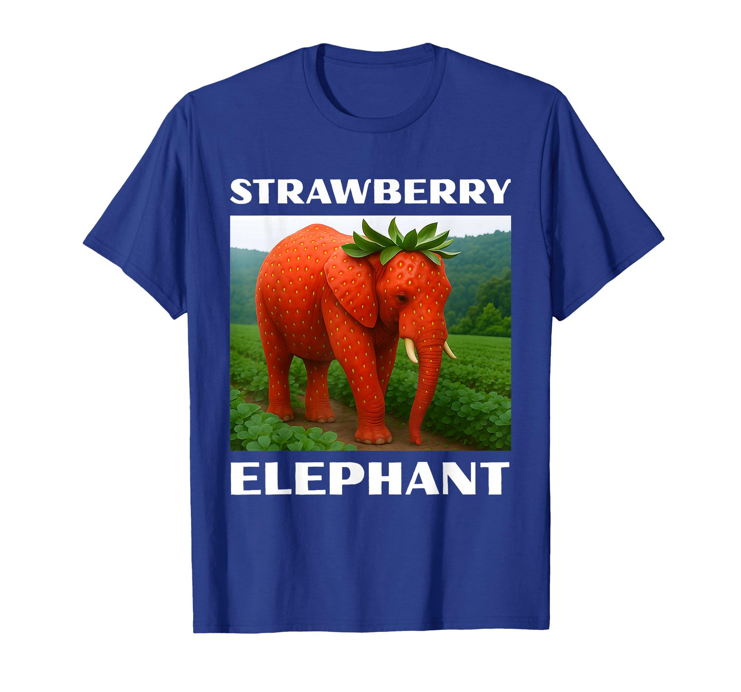 Funny Italian Brainrot Strawberry Elephant Meme for Kids T-Shirt