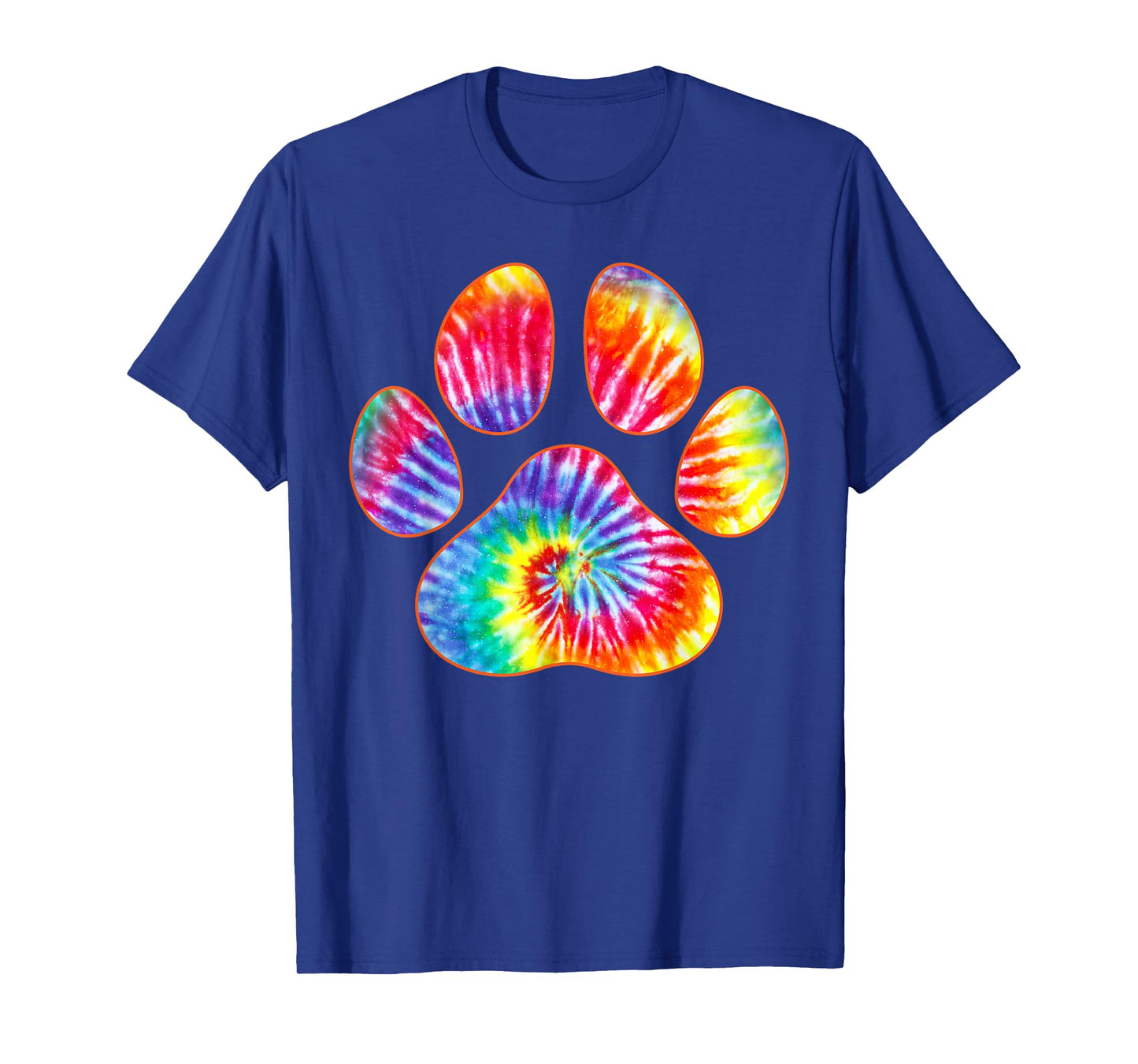 Cute Tie Dye Paw Print Pet Owner Paw Print Tie Dye Dog Lover T-Shirt