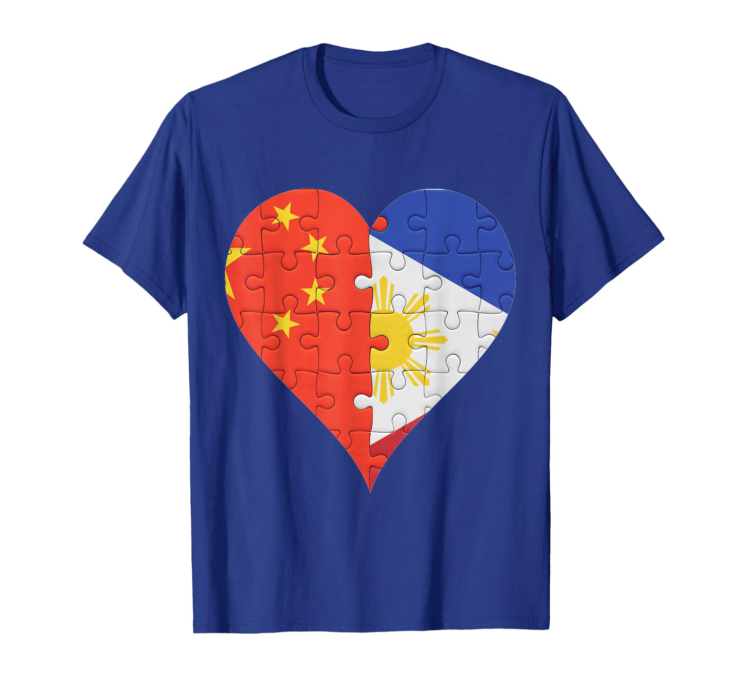 Chinese Filipino Flag Heart T-Shirt