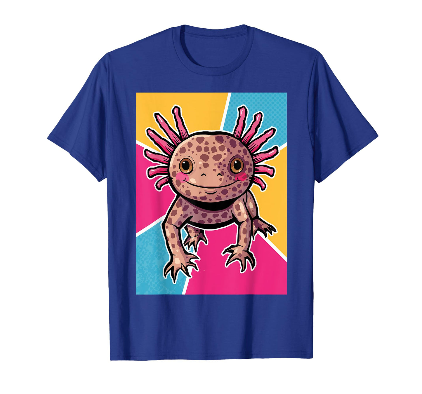 Cute Axolotl Water Ozean Animal Blue Ozean Gills T-Shirt