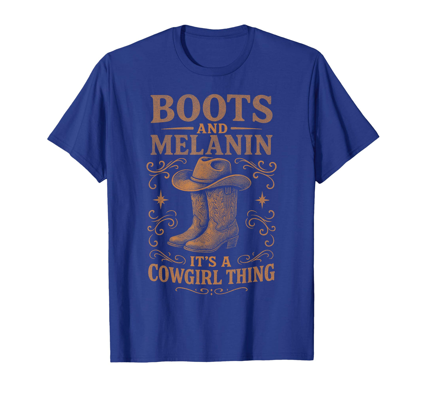 Boots and Melanin It's A Cowgirl Thing, Western Rodeo Girl T-Shirt