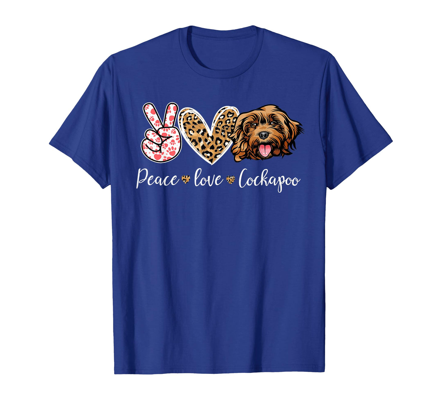 Funny Peace Love Cockapoo Dog Lover T-Shirt